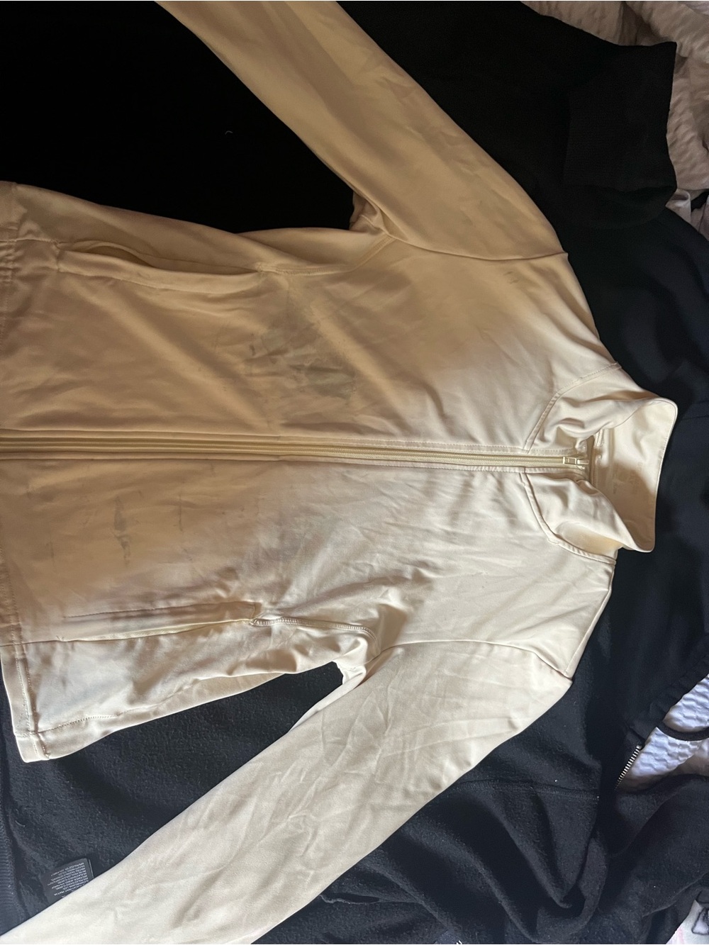 Light Cream Zip-Up Women's Jacket